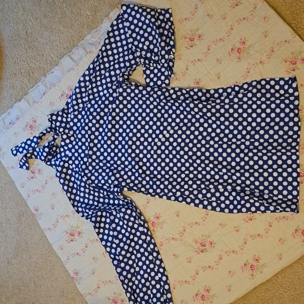 Dolasiya XL polkadot dress with back tie at neck. New with tags.
